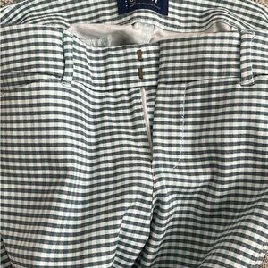 Old Navy Green and White Checkered Ankle Pants